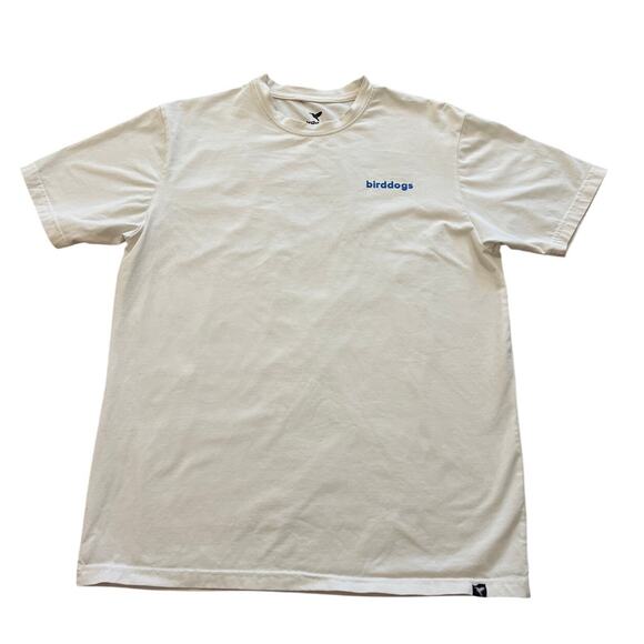 Bird Dogs T-Shirt Men's Med White Crew Neck Big Graphic Logo on Back Activewear - Picture 1 of 5